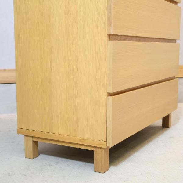 無印良品 オーク材 チェスト 6段 ワイド 脚付き 廃盤】無印良品 6段チェスト 天然木 オーク材 脚付き 北欧 収納