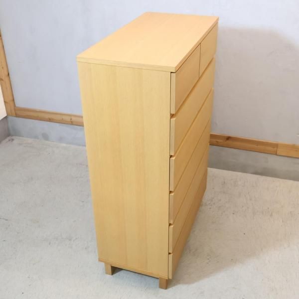 【廃盤】無印良品 6段チェスト 天然木　オーク材　脚付き　北欧　収納 廃盤】無印良品 6段チェスト 天然木 オーク材 脚付き 北欧 収納