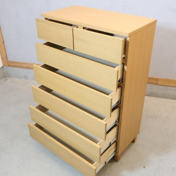 無印良品　タンス6段 無印良品 MUJI ウォールナット材 6段チェスト 北欧スタイル