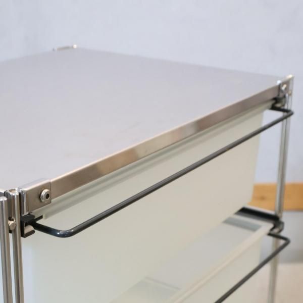 無印良品 MUJI ステンレス 5段ユニットシェルフ 4杯引出し付き チェスト 無印良品 MUJI ステンレス 5段ユニットシェルフ 4杯引出し付き チェスト