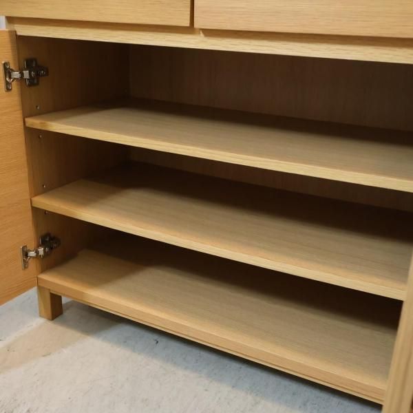 人気の無印良品(MUJI)のオーク材 キャビネット大・木製扉！ナチュラル