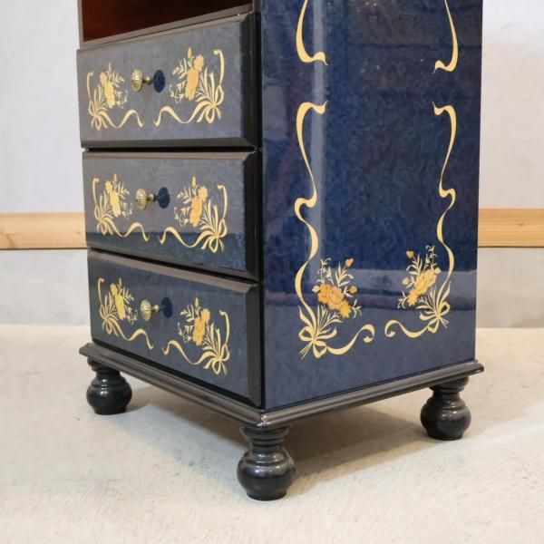 お値下げ　希少イタリア製　象嵌キャビネット キャビネット 木製 170cm キュリオケース 象嵌 ロココ調