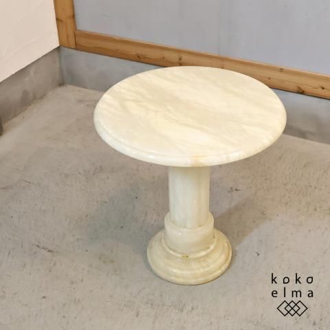 イタリア製』 大理石テーブル サイドテーブル 花台 飾台 RWcen31 2025