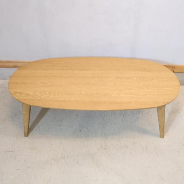 クラッシュゲート クルリ こたつ オーク無垢材 楕円形 ローテーブル テーブル CRASHGATE(クラッシュゲート)のKURURI(クルリ)こたつテーブルです