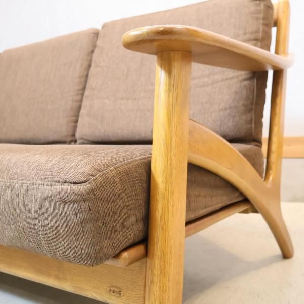 老舗家具メーカーHAMAMOTO(浜本工芸)のNo.3900 オーク無垢材3人