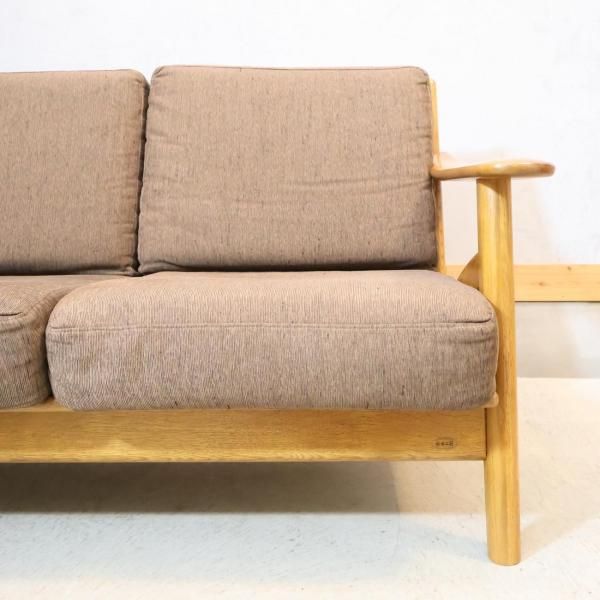 展示品　カロレ　オーク材　3人掛けソファ　カフェ　店舗什器　北欧　モダン bns08_be.jpg?fitin=720:720