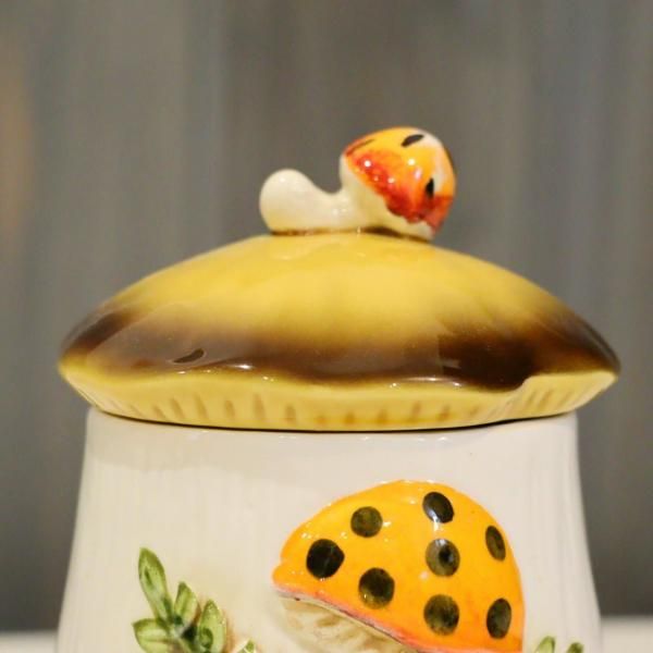 ビンテージ アンティーク 容器 きのこ 小物入れ 飴 ケース 美品 アメリカのシアーズ・ローバック社製 メリーマッシュルーム
