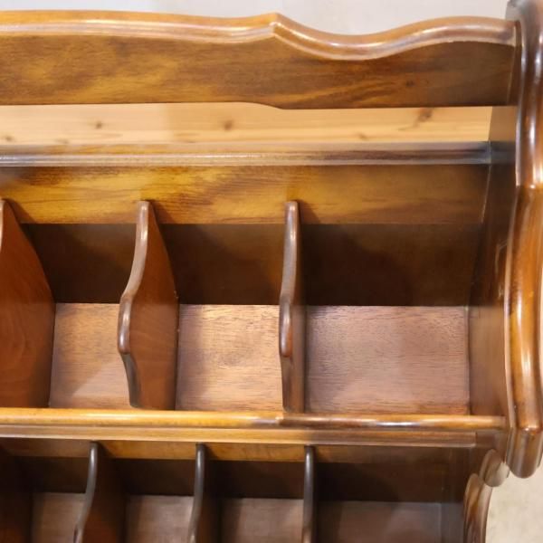 【美品】昭和レトロ カリモク コロニアル 木製ラック スリッパラック 古家具 国内老舗家具メーカーkarimoku(カリモク家具)COLONIAL