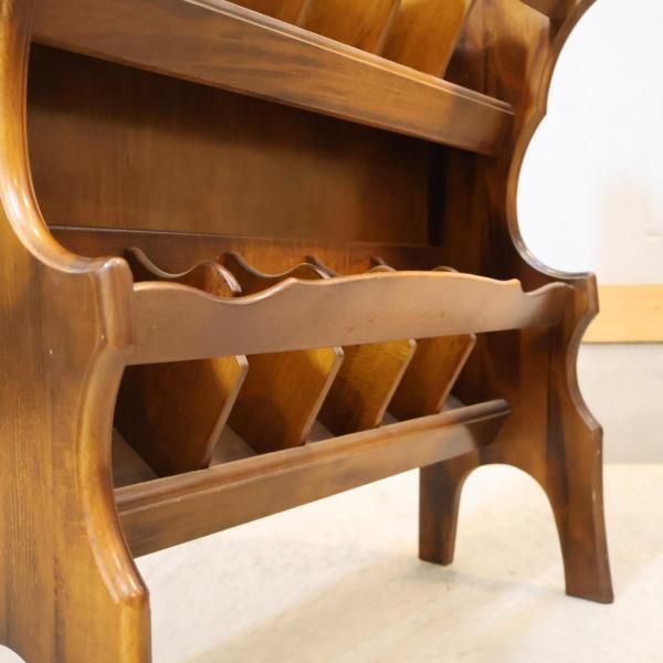 カリモク コロニアル コーナーラック アンティーク ビンテージ ラック ろくろ脚 カリモク コロニアル コーナーラック アンティーク ビンテージ