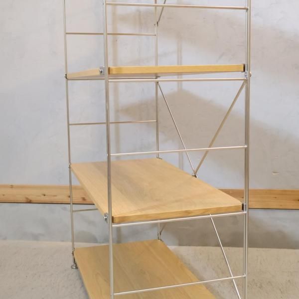 ☆引取限定☆無印　ステンレスユニットシェルフ　オーク材5段　定価29900円 ☆引取限定☆無印 ステンレスユニットシェルフ オーク材5段 定価