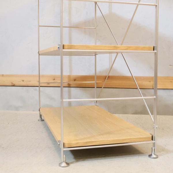 無印良品(MUJI)の人気のオーク材×ステンレス ユニットシェルフ ステンレスユニットシェルフ オーク材棚セット 大 | 無印良品