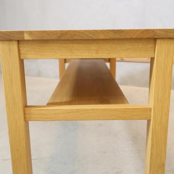 (C) 【あこ・発送用】無印 ベンチ③ 人気の無印良品(MUJI)のオーク材を使用したコの字ベンチです