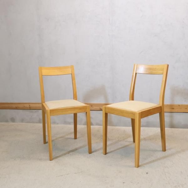 無印良品 MUJI オーク無垢材 ダイニングチェア 2脚セット 北欧スタイル 人気の無印良品(MUJI)のオーク無垢材を使用したダイニング
