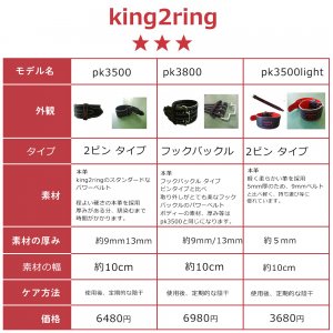パワーベルト ブックバックル 筋トレ ベルト king2ring pk3800 9mm