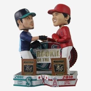 予約販売】大谷翔平 イチロー ルーキーオブザイヤー デュアルボブルヘッド