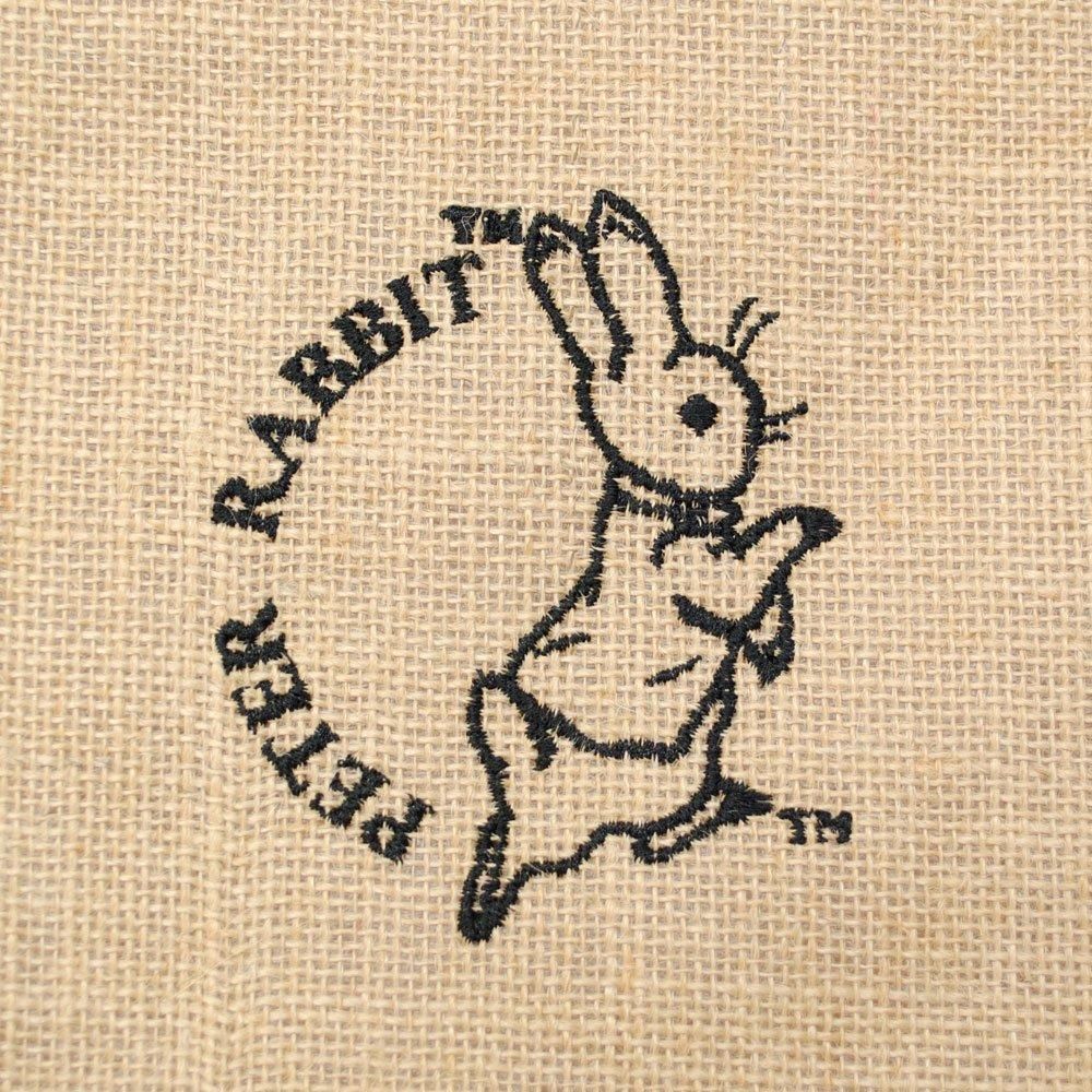 ピーターラビット 刺繍ジュートバッグ - キャラコ キャラクター ピーターラビット 刺繍ジュートバッグ - キャラコ キャラクター