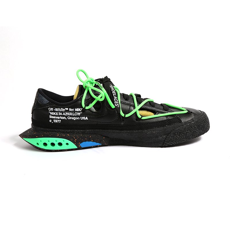OFF-WHITE×NIKEBLAZER LOWBLACK AND ELECTRO GREEN - NEWEST OFFICIAL ONLINE  STORE