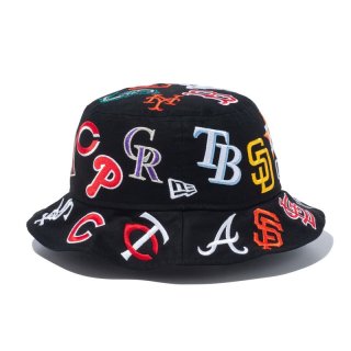 NEW ERA<br>BUCKET HAT<br>Team Logo Allover MLB