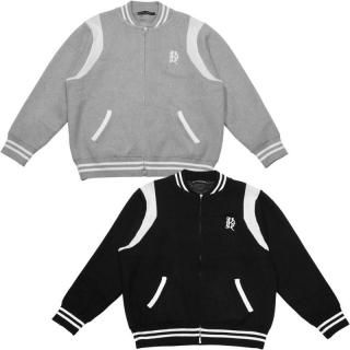 KRHYME DESIGN<br>CREWNECK ZIP KNIT
