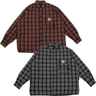 KRHYME DESIGN<br>QUILTED PLAID SHIRT