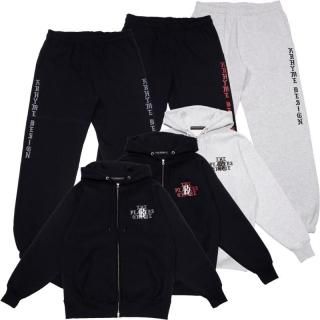KRHYME DESIGN<br>HOODED ZIP SWEAT SET UP<br>