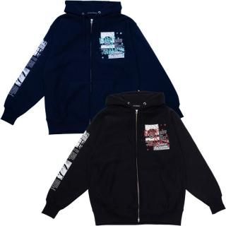KRHYME DESIGN<br>HOODED ZIP SWEAT SHIRT<br>