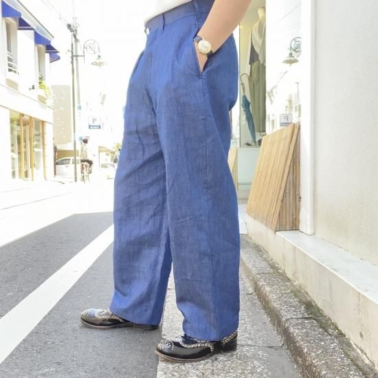 美品＊エブール リネンデニムブラウス 38 インディゴ 麻100% ポンチョ風 159447222_o4.jpg?
