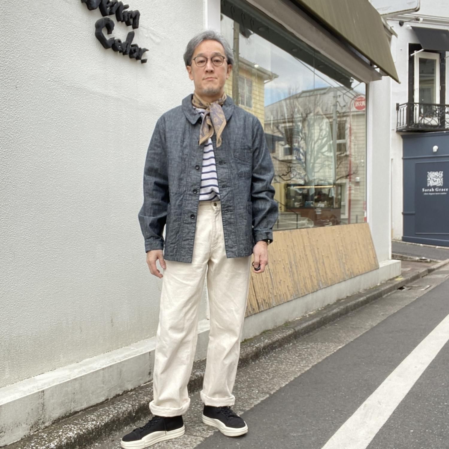 BONCOURA French Work Jacket Dungaree Cotton Linen