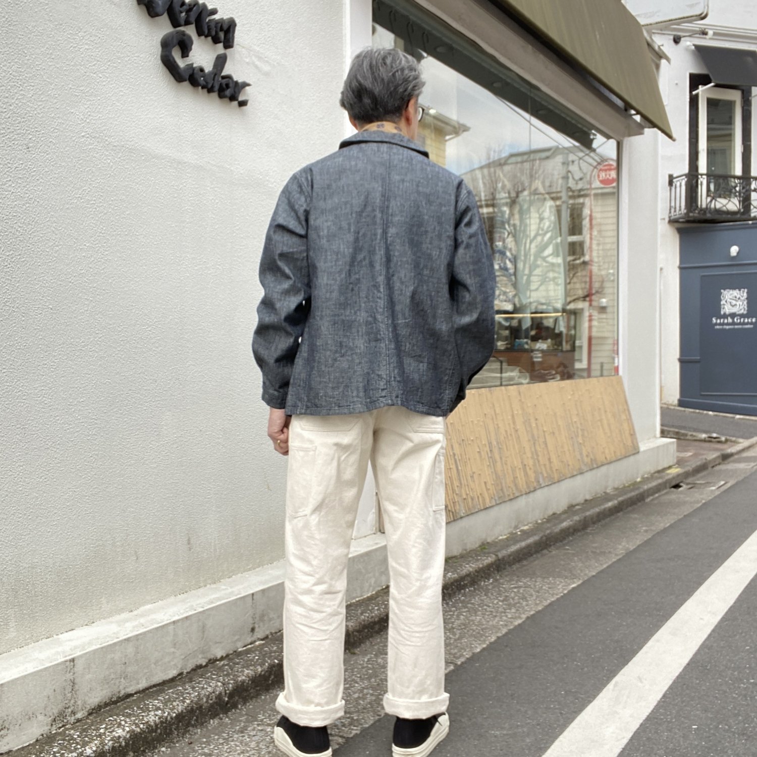 BONCOURA French Work Jacket Dungaree Cotton Linen