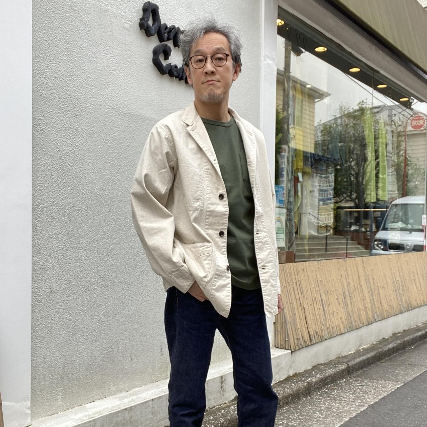 BONCOURA/ボンクラ English Work Jacket Dungaree Cotton Linen