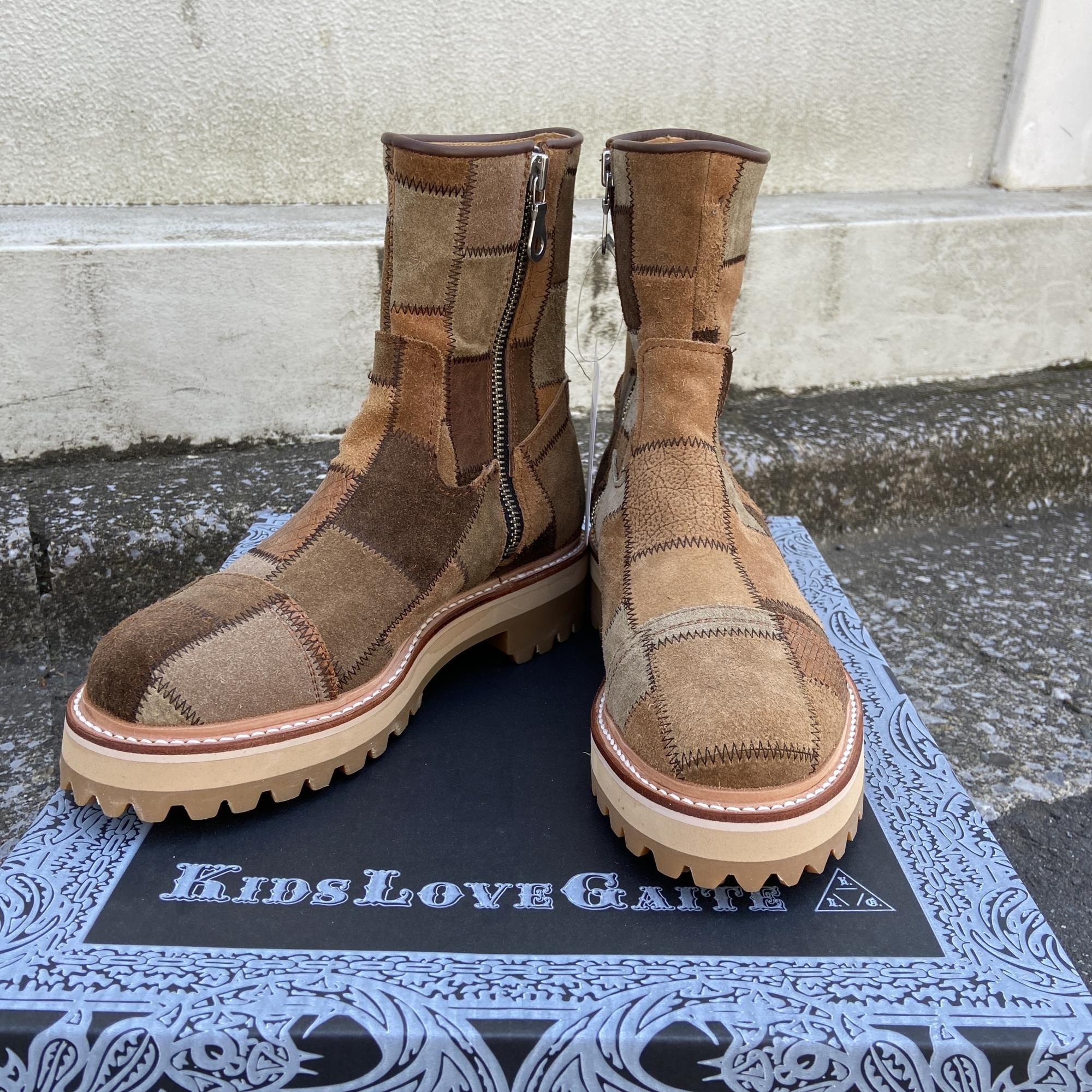 KIDS LOVE GAITE/キッズラブゲイト PATCHWORK SIDE ZIP BOOTS KIDS LOVE GAITE/キッズラブゲイト PATCHWORK SIDE ZIP BOOTS