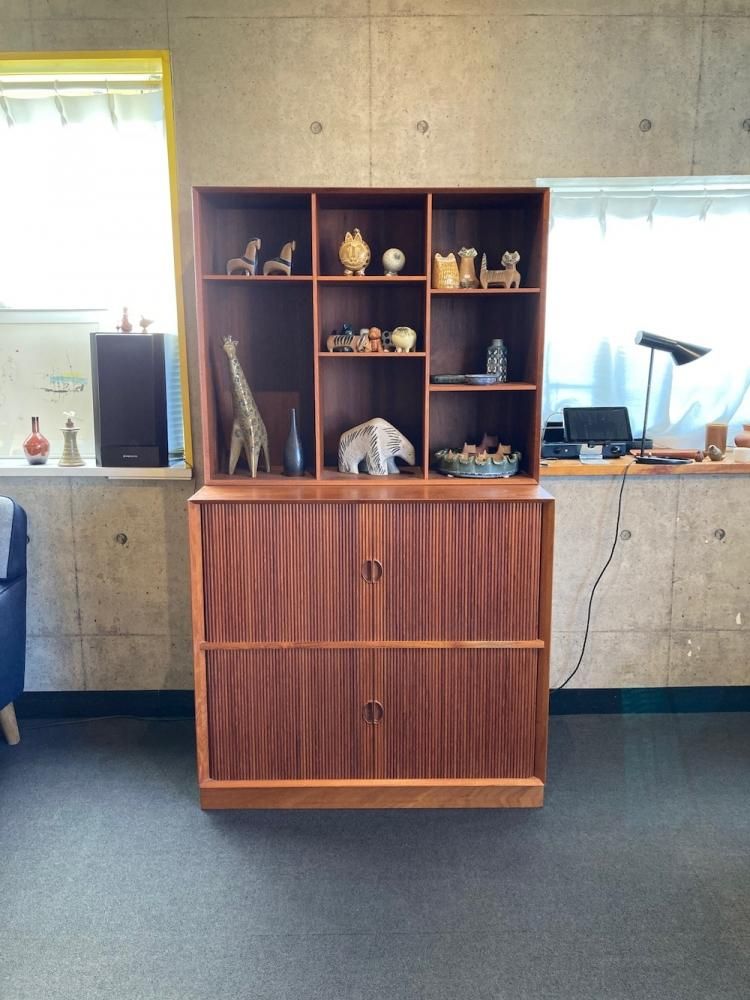 Solid Teak Bookcase and Cabinet