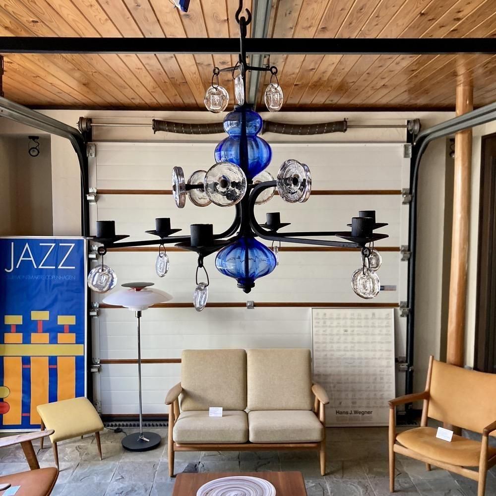 【一点物】Erik Hoglund Chandelier L エリック・ホグラン こまものと北欧家具の店 Salut / Erik Hoglund / Chandelier(blue)