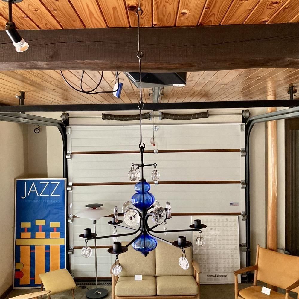 Erik Hoglund | 青いガラスシャンデリア - 北欧家具 hisagu