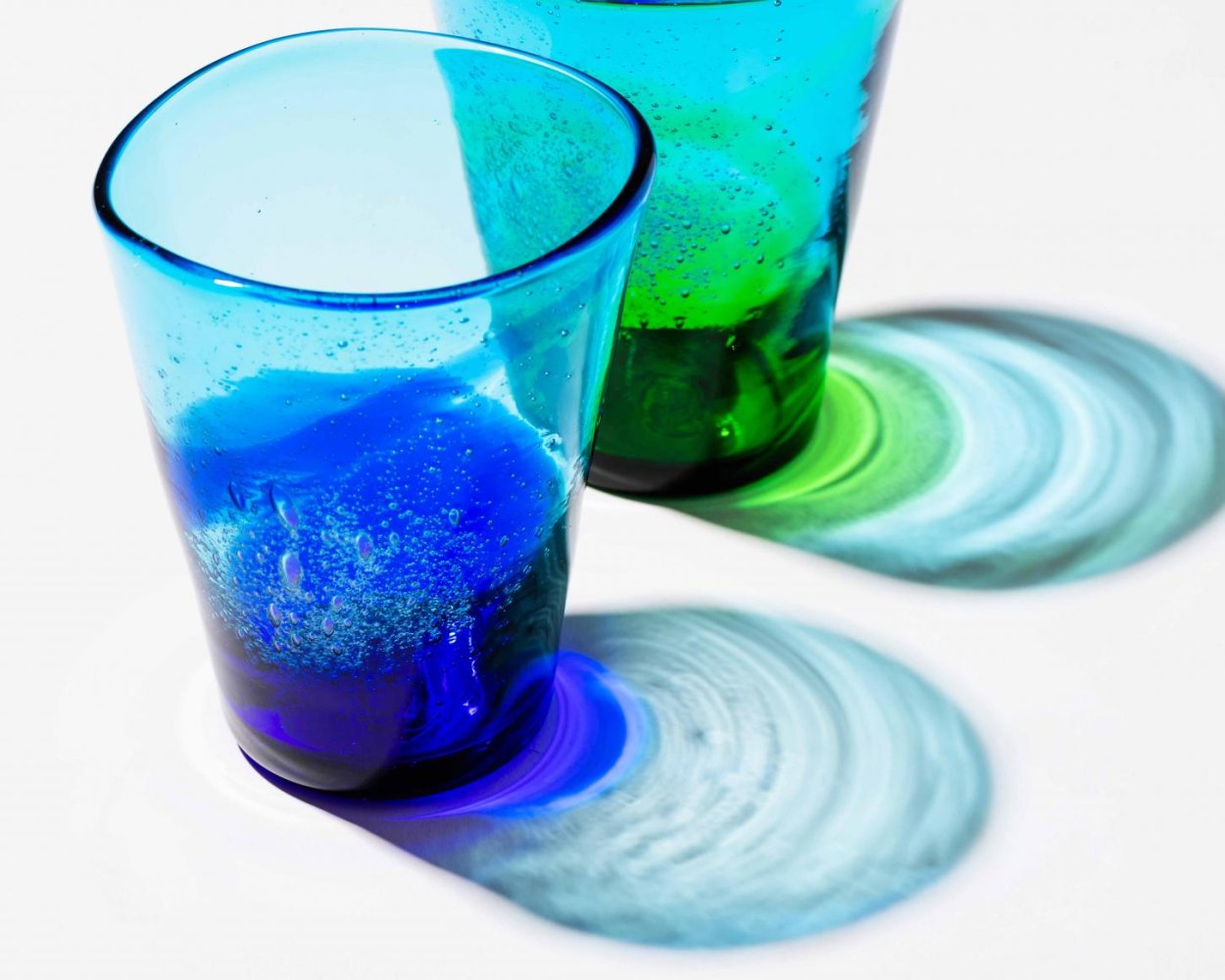 みぃーにし泡盛グラス（青水/緑水）