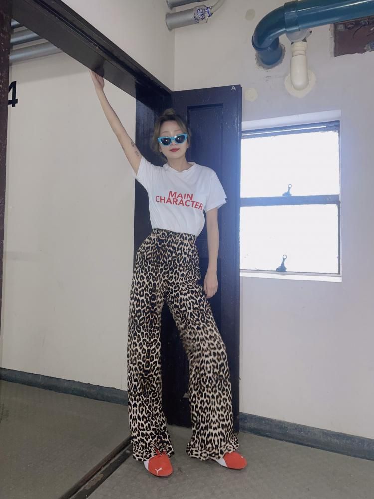 FRILLED LEOPARD PANTS
