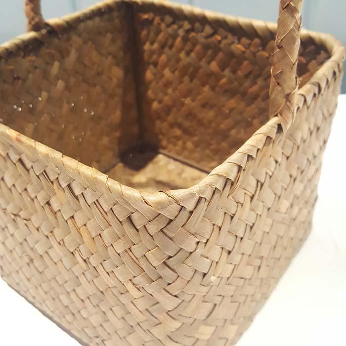 レア☆ 昭和レトロ 珍品 竹製角篭(骨太) 御用かご 超特大 良品