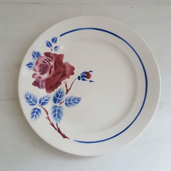 フランス・蚤の市・ブロカント・陶器・絵皿・花柄皿(L) | 旅 フランス・蚤の市・ブロカント・陶器・絵皿・花柄皿(L) | 旅