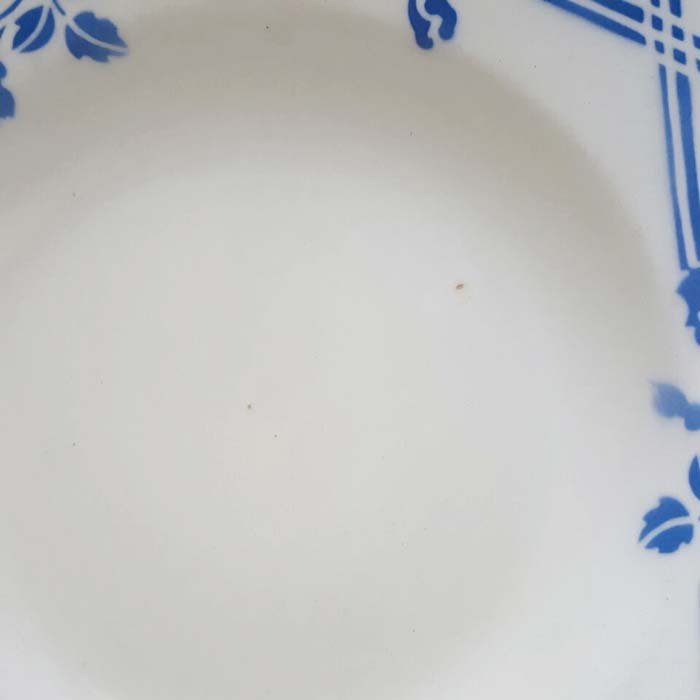 フランス・蚤の市・ブロカント・陶器・絵皿・花柄皿・レトロブルーフラワー サブイメージ