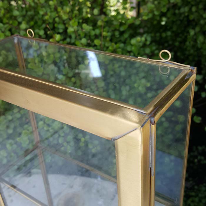 真鍮・アンティーク加工・ガラスケース・ガラスボックス・ジュエリーショーケース(L) サブイメージ