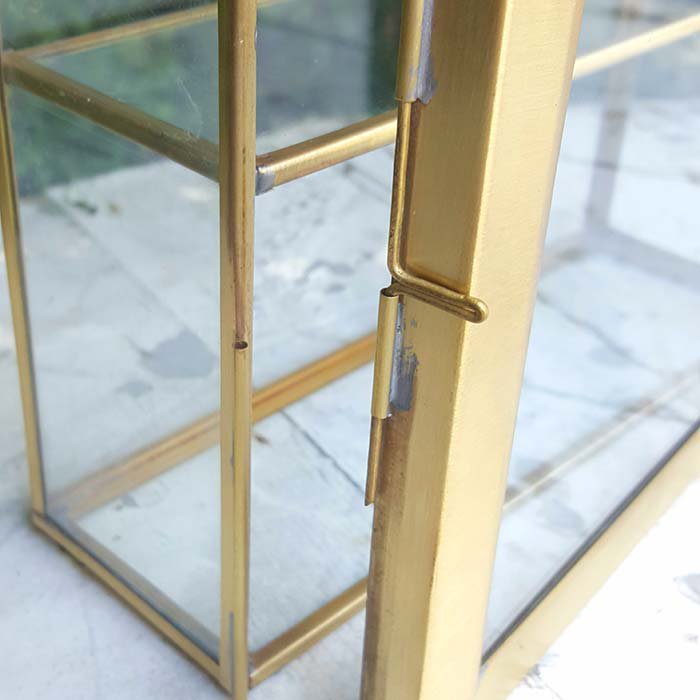 真鍮・アンティーク加工・ガラスケース・ガラスボックス・ジュエリーショーケース(M) サブイメージ