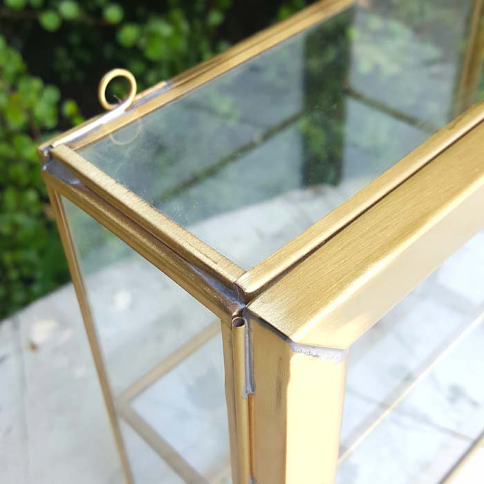 真鍮・アンティーク加工・ガラスケース・ガラスボックス・ジュエリーショーケース(M) サブイメージ