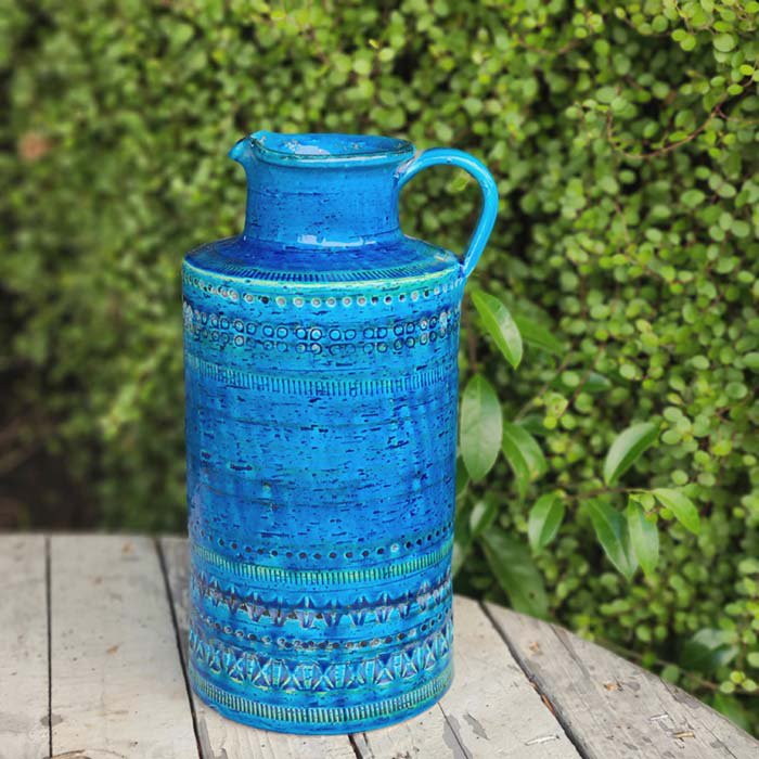 ビトッシ・フラビア(FLAVIA)・リミニブルー・ボトル・フラワーベース・陶器・イタリア サブイメージ