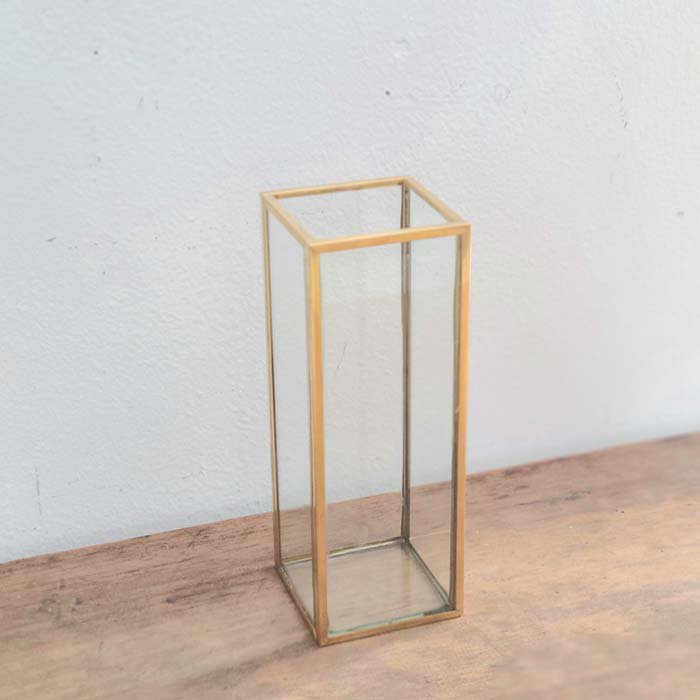 真鍮ブラス×ガラスフラワーベース・四角(S) サブイメージ