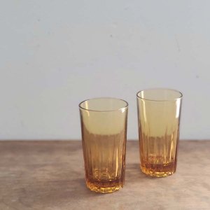 レトロガラス・アンバー・グラス