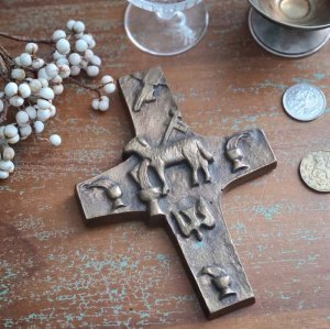 ドイツ蚤の市・ブロカント・十字架(L)・金属・古道具