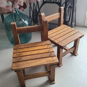 昭和レトロ・木製子供椅子・学校椅子・レトロチェア
