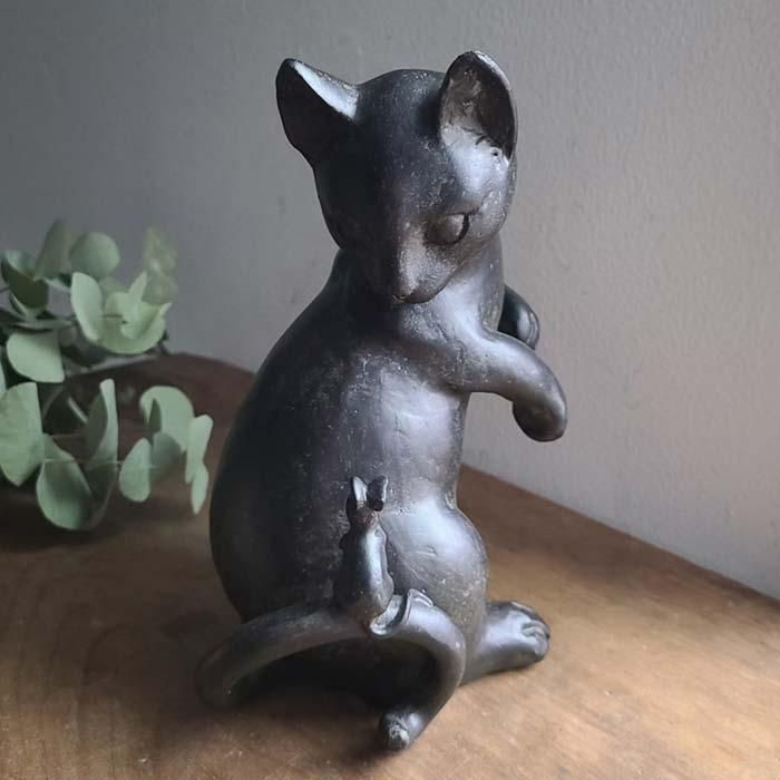 1930年フランスアンティーク猫モチーフ貯金箱 猫オブジェ
