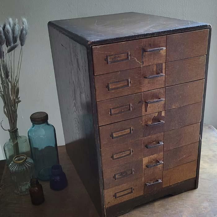 古家具・古道具・木製・小引き出し・昭和レトロ家具・7段 | 旅 古家具・古道具・木製・小引き出し・昭和レトロ家具・7段 | 旅