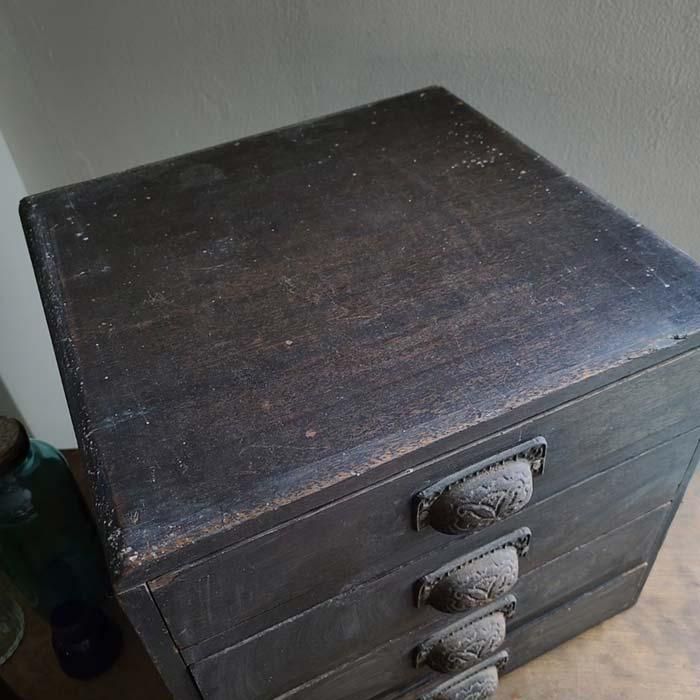 古家具・古道具・木製・小引き出し・昭和レトロ家具・4段 | 旅